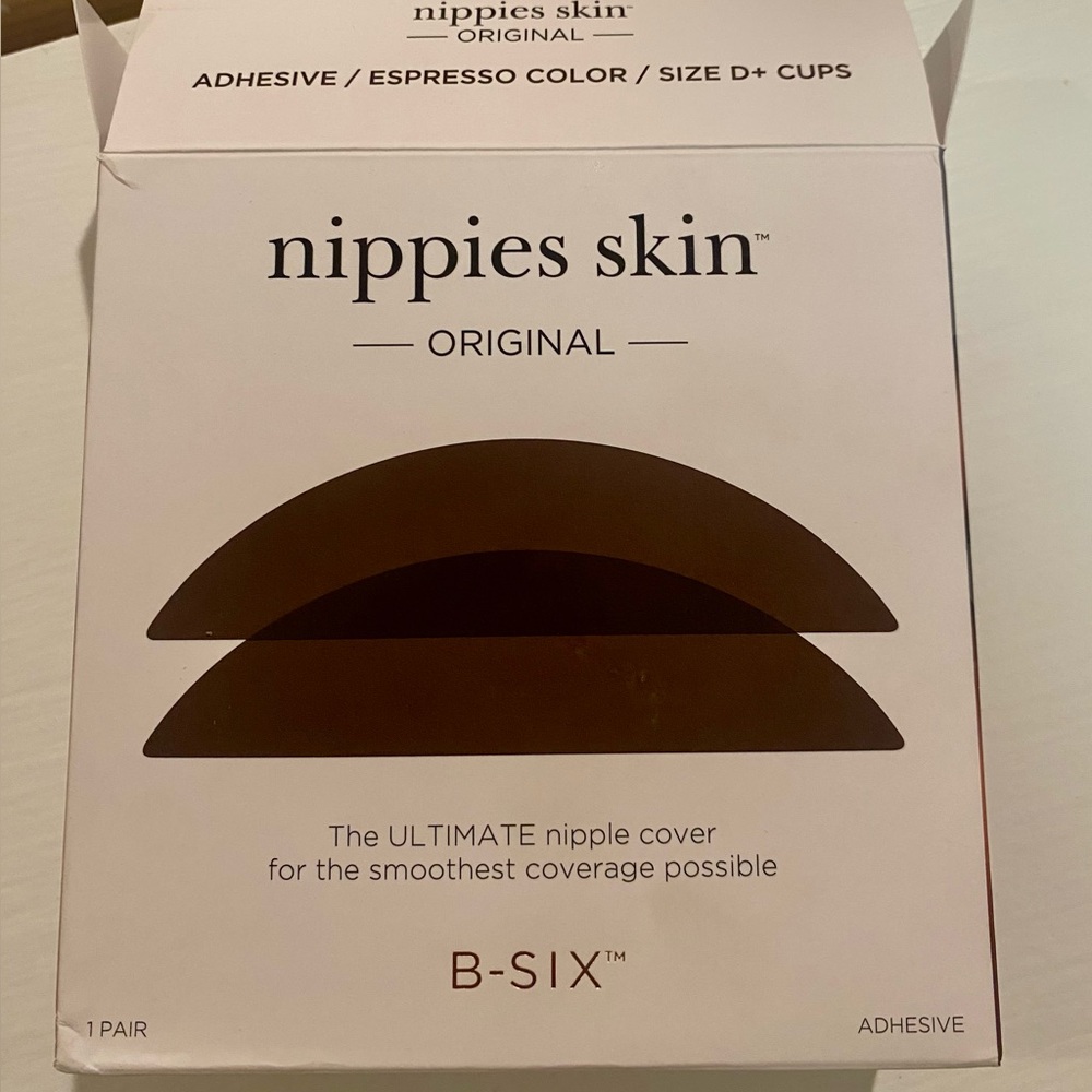 NIPPIES SKIN B-Six Nipple Covers - New And Sealed - Espresso Color Size D+